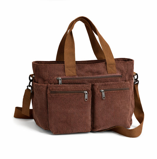 Large Corduroy Shoulder Bag