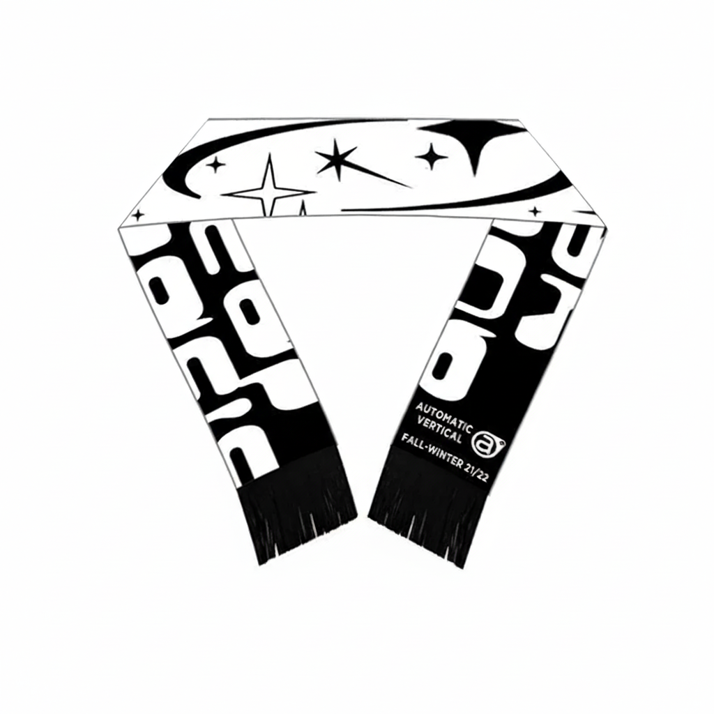 Y2K Gothic Striped Punk Scarf