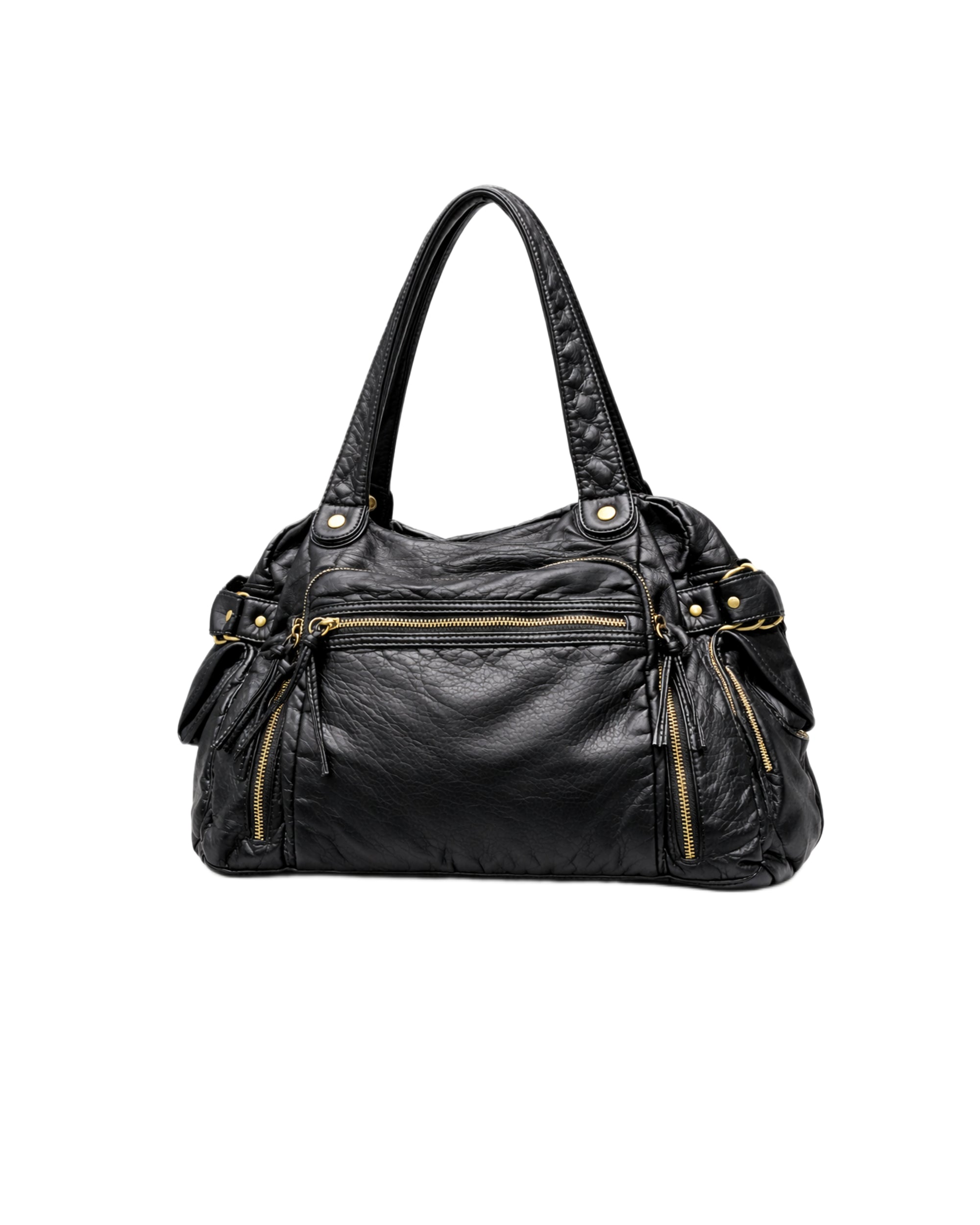 Punk Multi-Pocket Shoulder Handbag