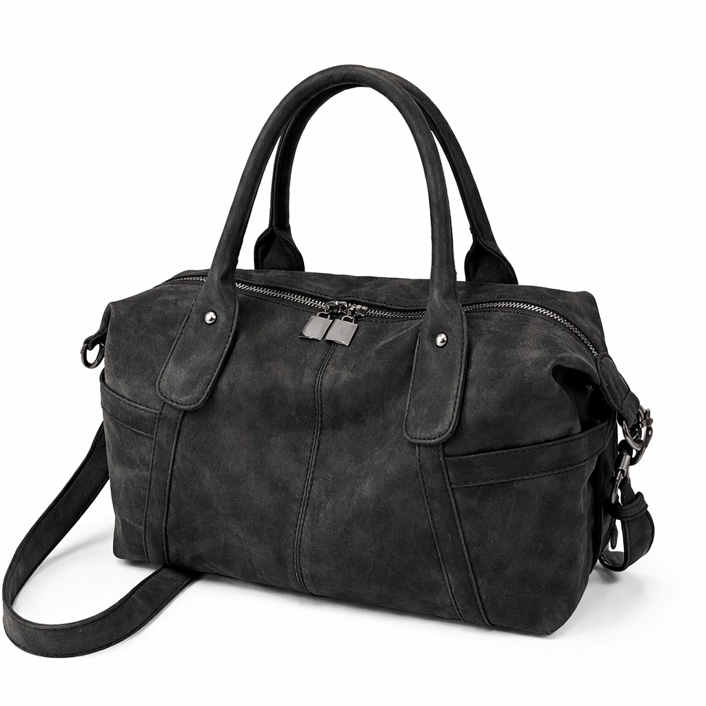 Retro PU Leather High-Capacity Shoulder & Crossbody Bag