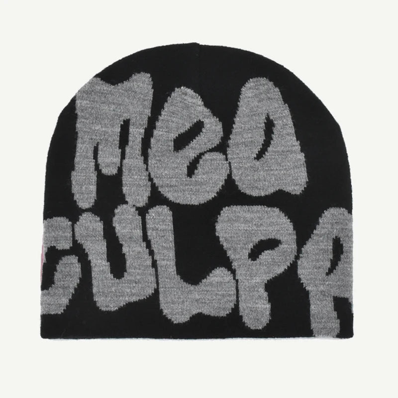 Mea Culpa Graphic Knit Beanie