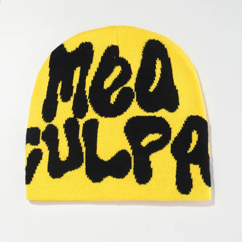 Mea Culpa Graphic Knit Beanie