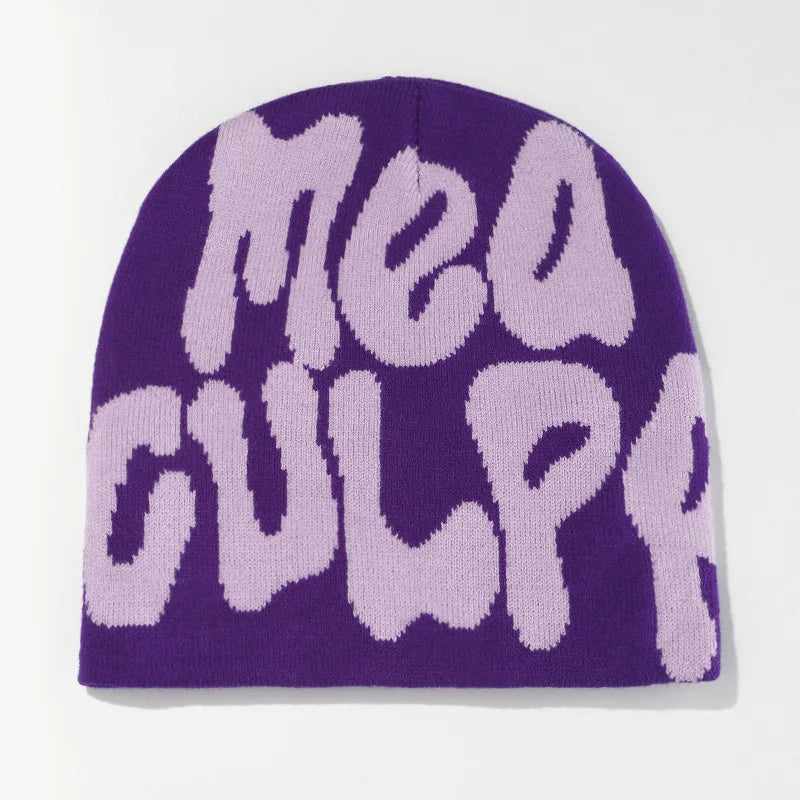 Mea Culpa Graphic Knit Beanie
