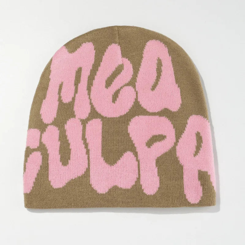 Mea Culpa Graphic Knit Beanie