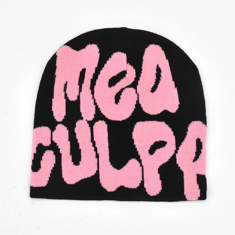 Mea Culpa Graphic Knit Beanie