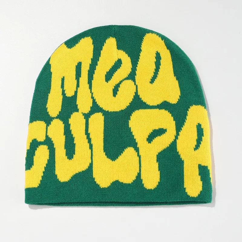 Mea Culpa Graphic Knit Beanie